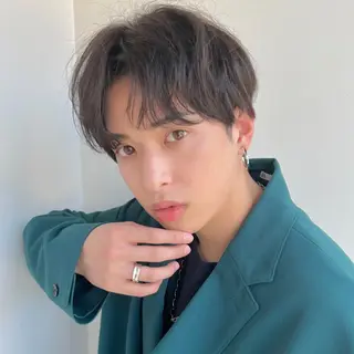 ショート カラー メンズ メンズカット曲がる 縮毛矯正佐々木タクマのヘアスタイル