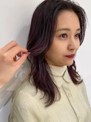 セミロング カラー インナーカラー/レイ ヤーカット♡/マキシのヘアスタイル