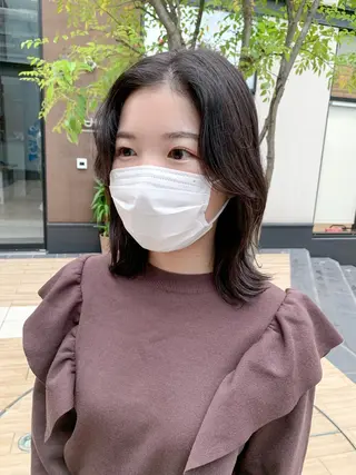 ミディアム カラー ヘアアレンジ yuka .のヘアスタイル