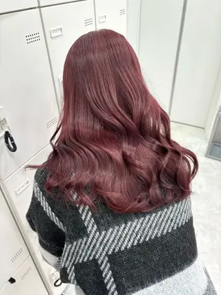 カラー 🍒レイヤーカット/ 暖色カラー🍒のヘアスタイル
