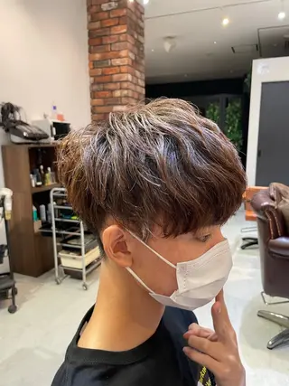 パーマ メンズ 野村 俊太のヘアスタイル