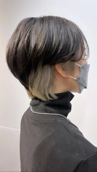 ショート カラー 髪質改善/縮毛矯正 艶カラー/珠聡のヘアスタイル