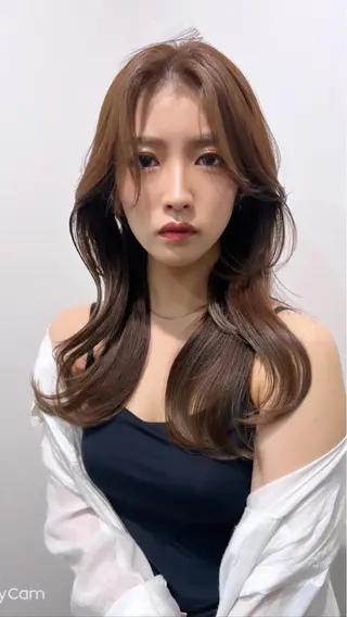 ミディアム カラー パーマ ヘアアレンジ メンズ キッズ ネイル マツエク・マツパ アイブロウ レイヤー/顔周り 韓国ヘア森田和貴のヘアスタイル