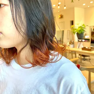 ミディアム カラー 吉原 由菜のヘアスタイル
