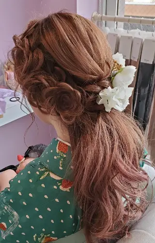 ロング カラー ヘアアレンジ ナカシマ  アユミのヘアスタイル