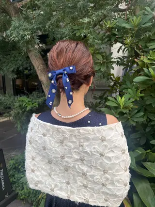 ミディアム ヘアアレンジ 【ヘアセット/美眉】 吉川玲のヘアスタイル