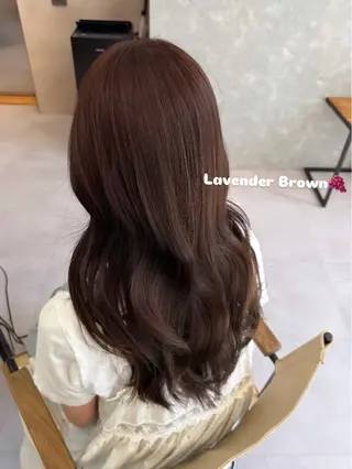 ロング カラー るな🎀 銀座暖色カラー🌈♡のヘアスタイル