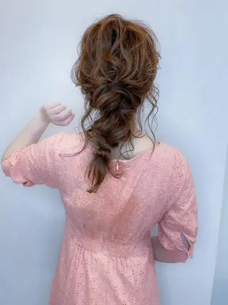 カラー ヘアアレンジ Luxbe hakataのヘアスタイル