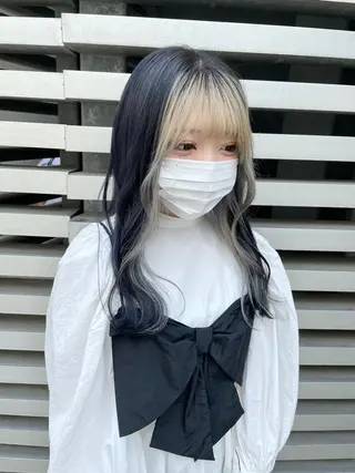 セミロング カラー 岩戸 新のヘアスタイル