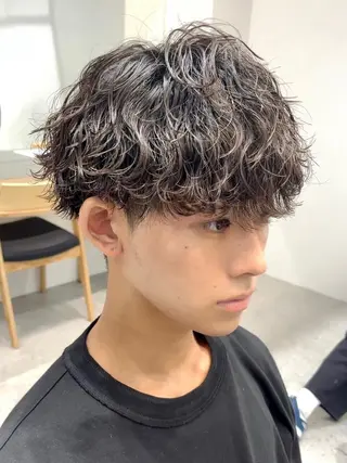 ショート パーマ メンズ 松井 生のヘアスタイル