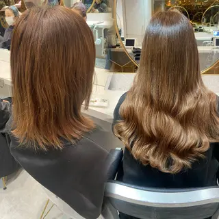 ロング カラー 新宿/韓国ヘア 中明度カラー/かやのヘアスタイル