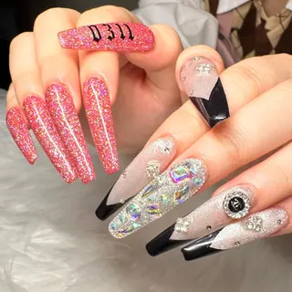 ロング ネイル Nailist Amiのネイルデザイン