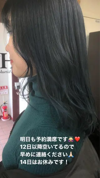 セミロング カラー せこぐち まいのヘアスタイル