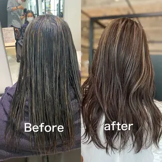 ロング カラー AVANCE京橋所属・ハイトーンヘア/ 島崎　タクミのヘアスタイル