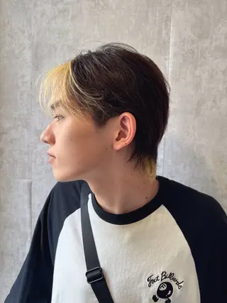 カラー メンズ メンズ特化 センターパート特化のヘアスタイル