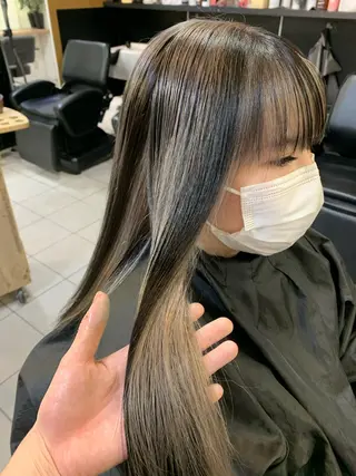 ロング 髪質改善ストレート/ ブリーチ／渋谷　福田のヘアスタイル