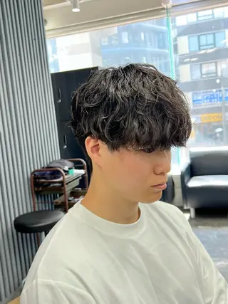 ショート パーマ ヘアアレンジ メンズ 梅田/メンズ／美容師 パーマ/一色翔のヘアスタイル