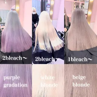 セミロング カラー ヘアアレンジ ❄️💛エクステ ブリーチ❄️yukiのヘアスタイル