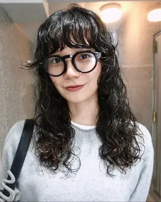 セミロング パーマ ヒカル/ミディアム パーマ/ロングパーマのヘアスタイル