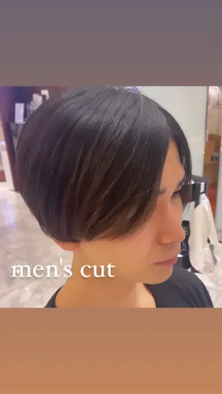 ショート ボブパーマ ♡ヨシカワハナコのヘアスタイル