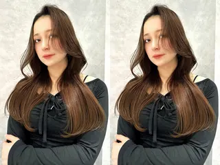 セミロング 韓国カット/透明感 カラー/NANAMIのヘアスタイル