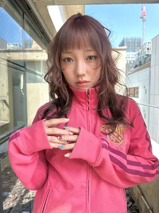 セミロング 似合わせ/ハイトーン ✂︎ゆーぴ✂︎のヘアスタイル