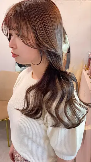 ロング 新宿/小顔レイヤー/ 顔まわり/西慶太朗のヘアスタイル