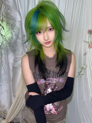 ロング 【ロングウルフカット 姫カット】伊藤裕哉のヘアスタイル