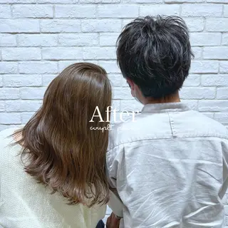 セミロング カラー メンズ レディースヘア💫 加藤たいが🐯のヘアスタイル