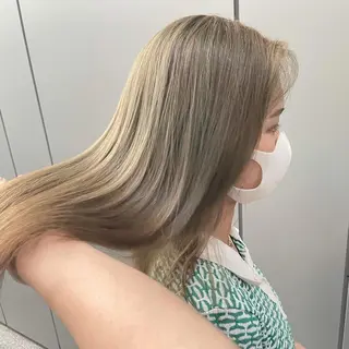 セミロング カラー 髪質改善 Noe心斎橋店のヘアスタイル