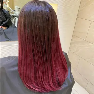 ロング カラー ヘアアレンジ 韓国レイヤー🖤🤍 /うえのゆずのヘアスタイル