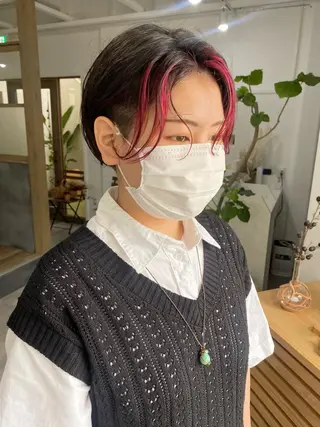 ショート カラー ヘアアレンジ ume所属・ひなの .のその他イメージ