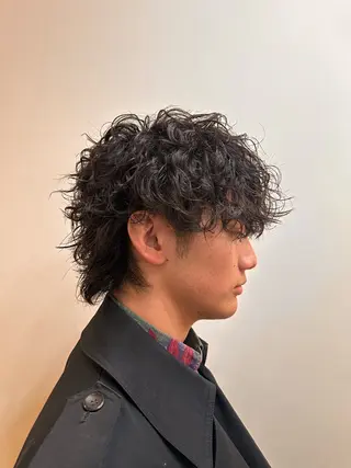 パーマ メンズ 韓国ヘア 久後清斗/クゴサヤトのヘアスタイル
