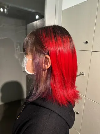 ミディアム カラー ハイトーンカラー が絶対可愛い✨泰聖✨のヘアスタイル