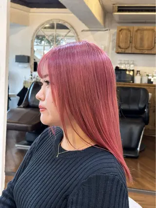 ロング カラー スパイキー/ ピンパーマ/緑川雄也のヘアスタイル