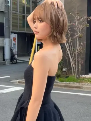 ショート カラー 小顔ボブ jilblanカホのヘアスタイル