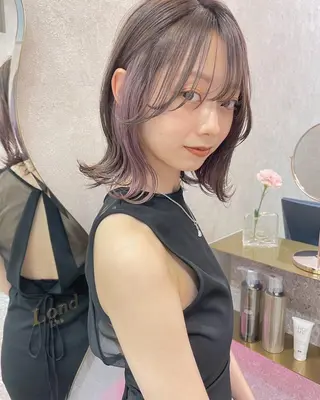 ミディアム Aster れおんのヘアスタイル