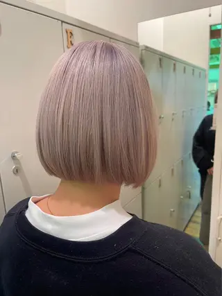 ミディアム カラー 茅ヶ崎/ハイトーン /レイヤーカットのヘアスタイル