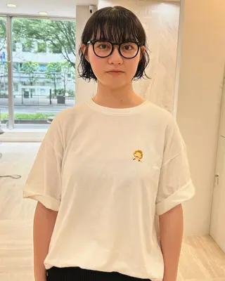 ショート パーマ 鳥海 海のヘアスタイル