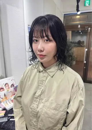 パーマ ハイトーン/レイヤー /艶カラー🎀のヘアスタイル