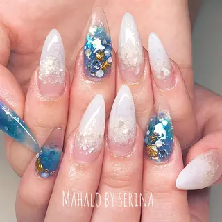 セミロング カラー ネイル SUNNY BAE. SERINAのネイルデザイン