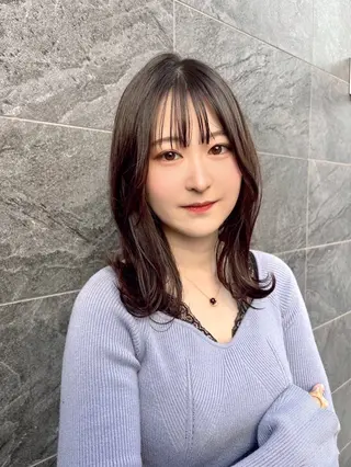 ミディアム 🌐NATSUMI 🌐【寒色カラー】のヘアスタイル