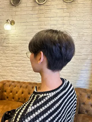 ショート カラー ヘアアレンジ メンズ 🫧RYOグレージュ /透け感カラー🫧のヘアスタイル