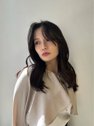 ミディアム 髪質改善/縮毛矯正 /美髪カラー/こてのヘアスタイル