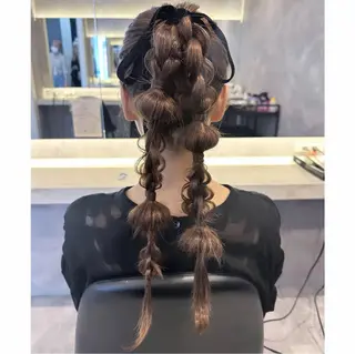 ロング ヘアアレンジ 🖤kana/艶髪/ 韓国風カラー🖤のヘアスタイル