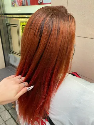 ロング カラー ヘアアレンジ ネイル マツエク・マツパ 💓💓彩 音💓💓のマツエク・マツパデザイン