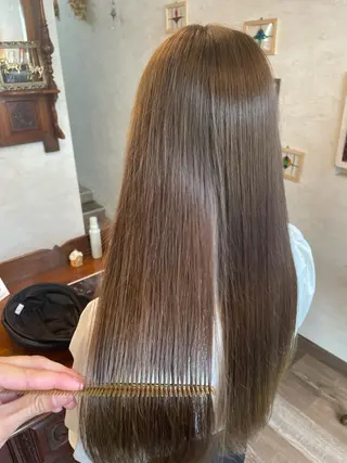 ロング カラー FAVOR 警固店所属・まつお ゆいのヘアスタイル