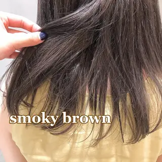 セミロング カラー 圧倒的透明感カラー nana🦕のヘアスタイル