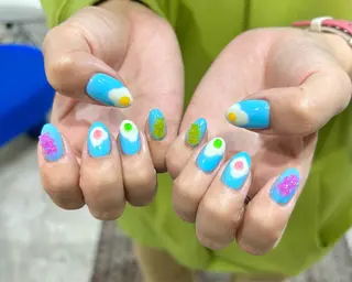 ネイル 0203ムニムサン 💙Mihoのネイルデザイン