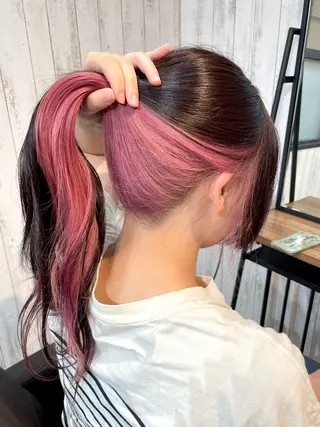 カラー ハイトーン✨酸性スト レート✨高田めぐみのヘアスタイル